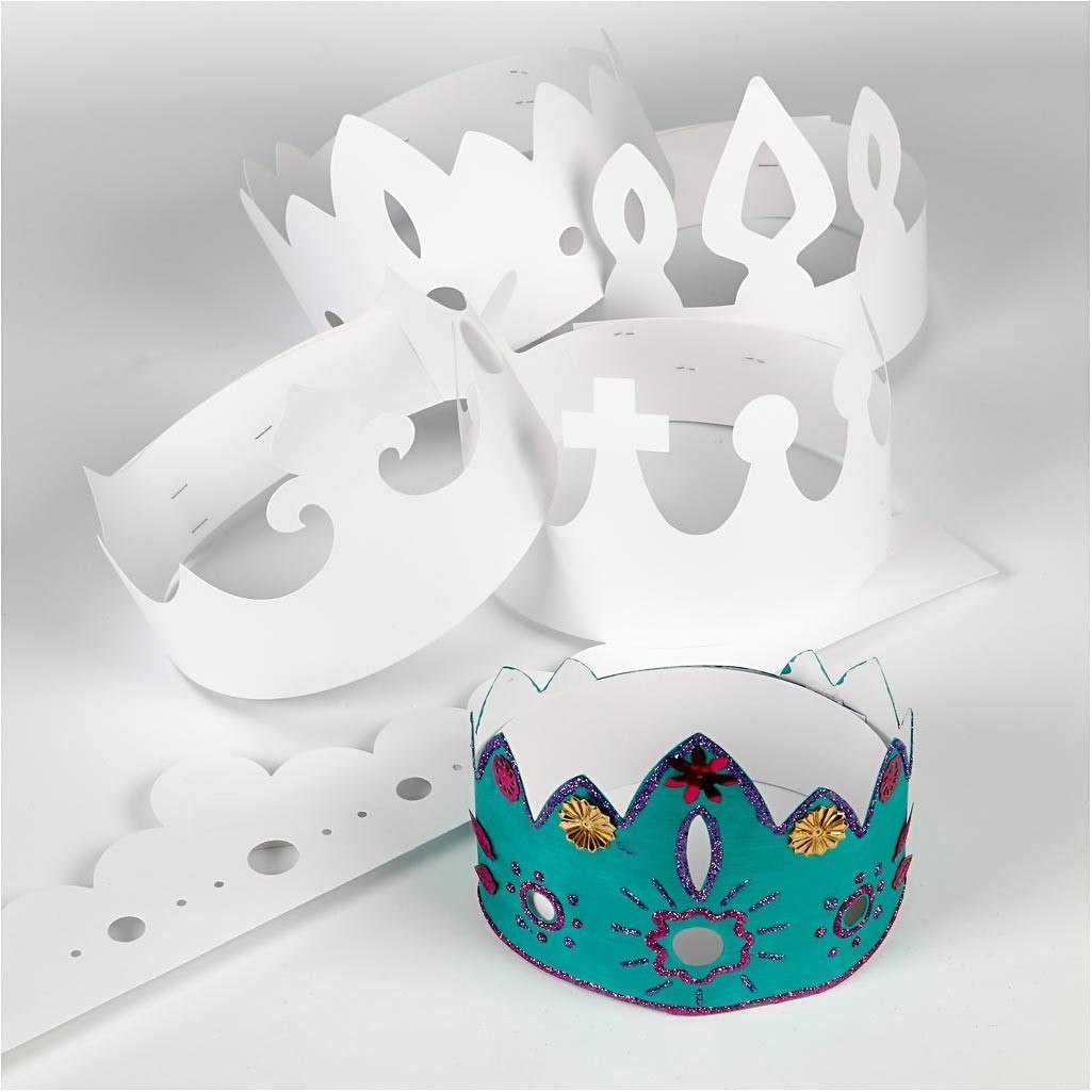 Jak Zrobić Koronę Z Papieru Szablon Korony z Papieru H: 10-16,5 cm 5 szt. - SeniorLux